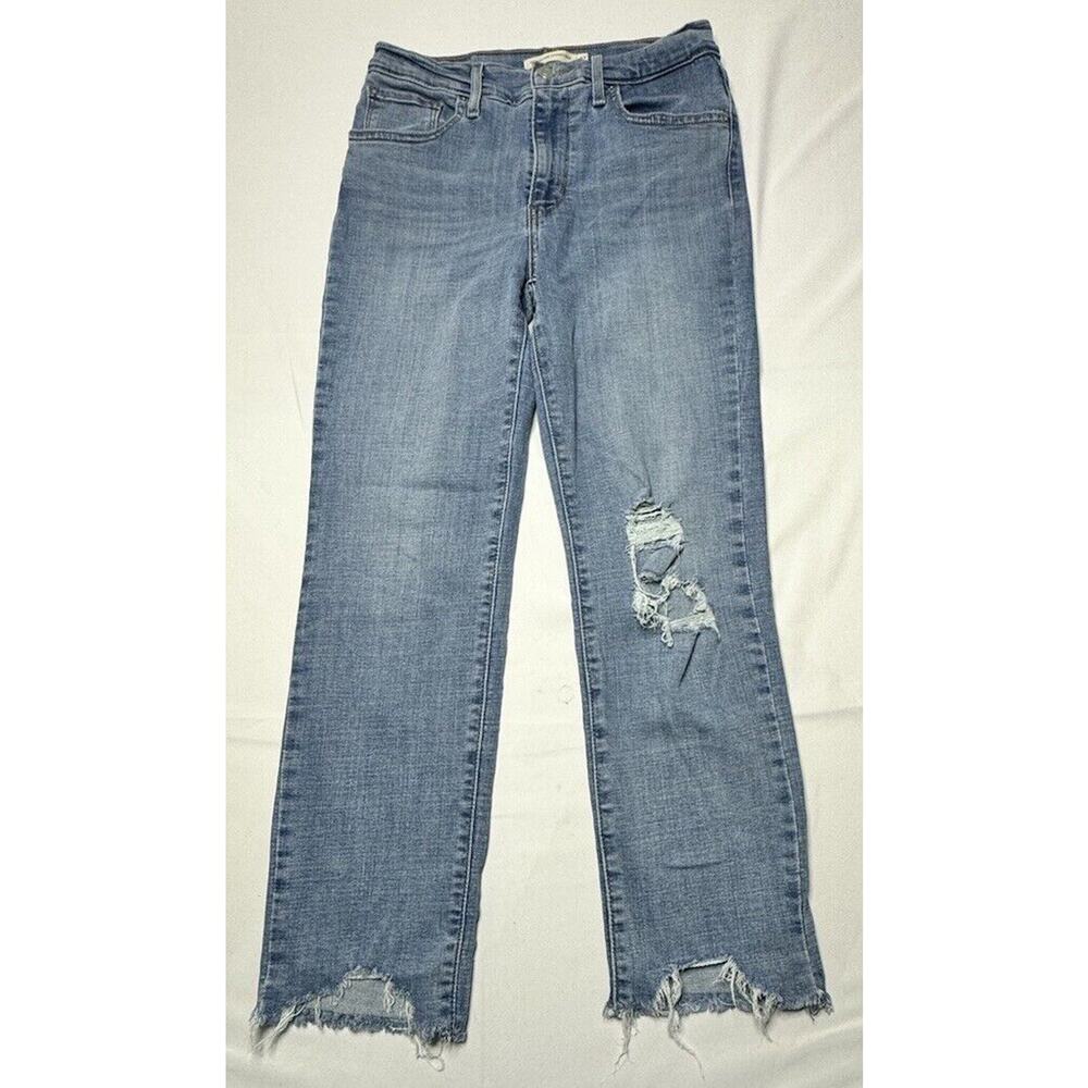 Levi's 724 Women's High Rise Straight Crop Blue Denim Jeans - Size 27x25*